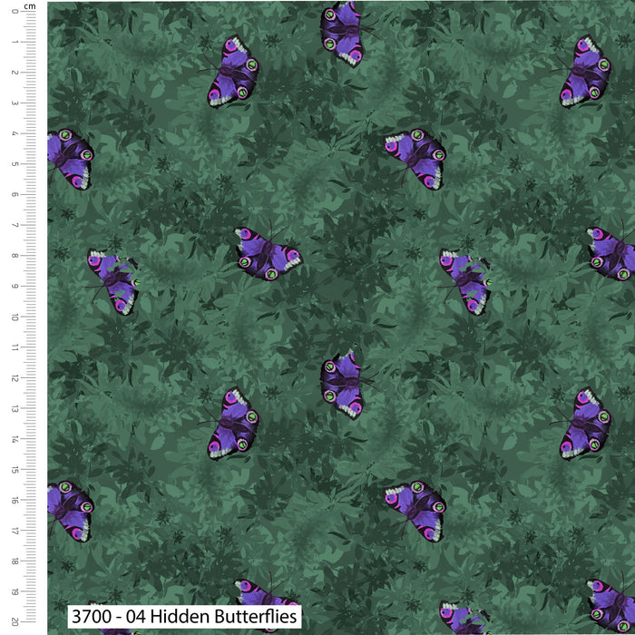 Woodland Wanderers Organic Cotton Fabric, Hidden Butterflies from Jaycotts Sewing Supplies