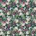 Woodland Wanderers Organic Cotton Fabric, Rose & Pansy Green from Jaycotts Sewing Supplies