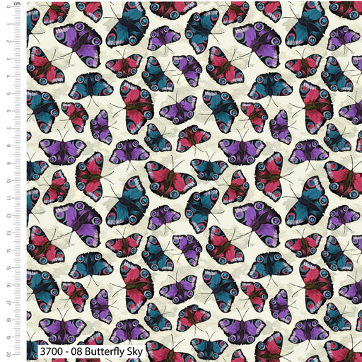 Woodland Wanderers Organic Cotton Fabric, Butterfly Sky from Jaycotts Sewing Supplies