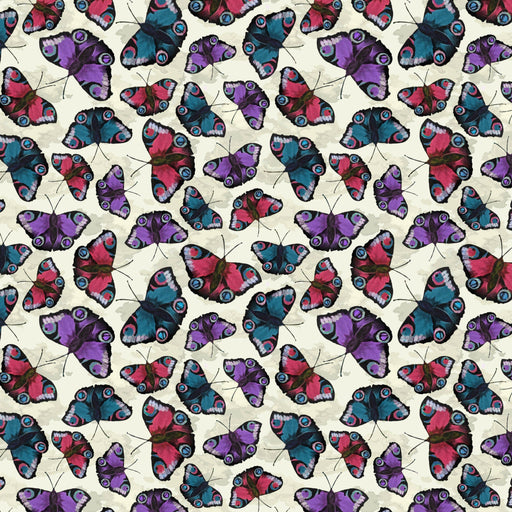 Woodland Wanderers Organic Cotton Fabric, Butterfly Sky from Jaycotts Sewing Supplies