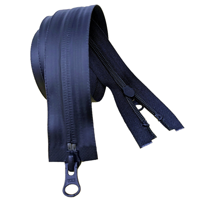 YKK Aquaguard Water repellent zip | 2 Way | Navy from Jaycotts Sewing Supplies