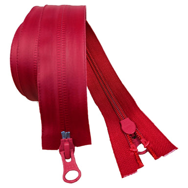 YKK Aquaguard Water repellent zip | 2 Way | Red from Jaycotts Sewing Supplies