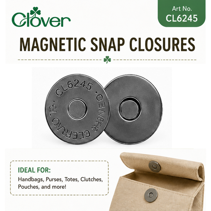 Clover Magnetic Snap Closures 18mm from Jaycotts Sewing Supplies