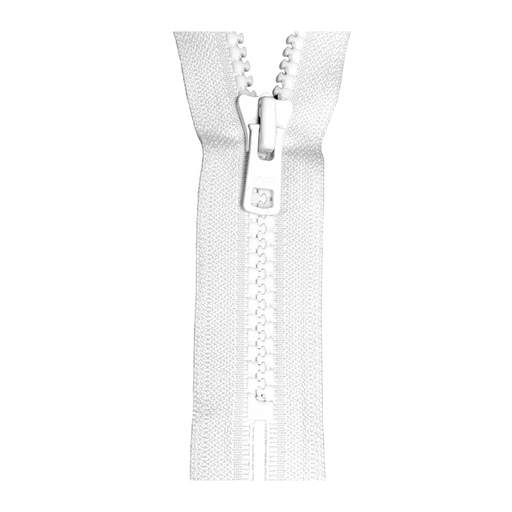 YKK Closed End Zip - Heavy Plastic | colour 501 White from Jaycotts Sewing Supplies