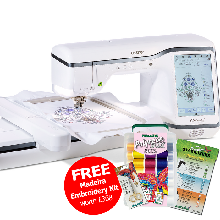 Brother Celeste CX1e Free Starter Pack worth £368 from Jaycotts Sewing Supplies
