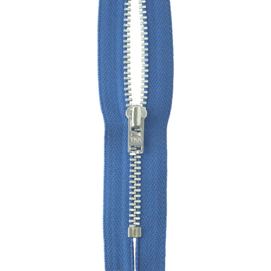 YKK silver tooth Metal Dress Zips - Saxe Blue from Jaycotts Sewing Supplies
