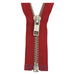 YKK Open End Zip Silver Teeth | Red from Jaycotts Sewing Supplies