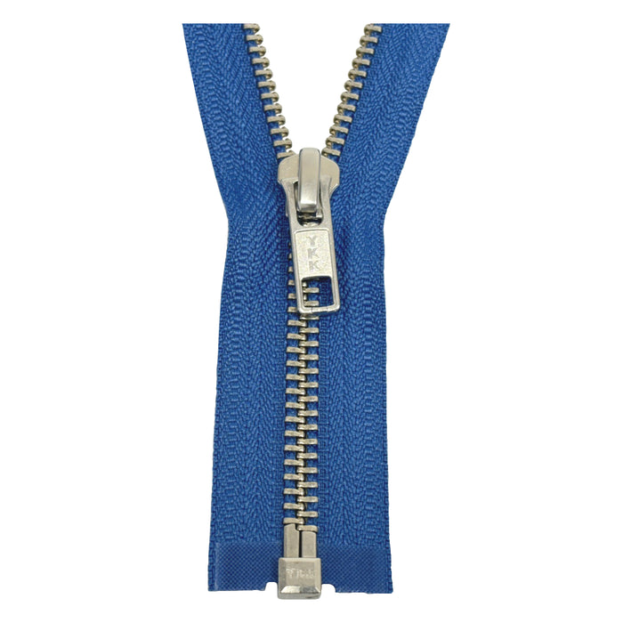 YKK Open End Zip Silver Teeth | Saxe Blue from Jaycotts Sewing Supplies