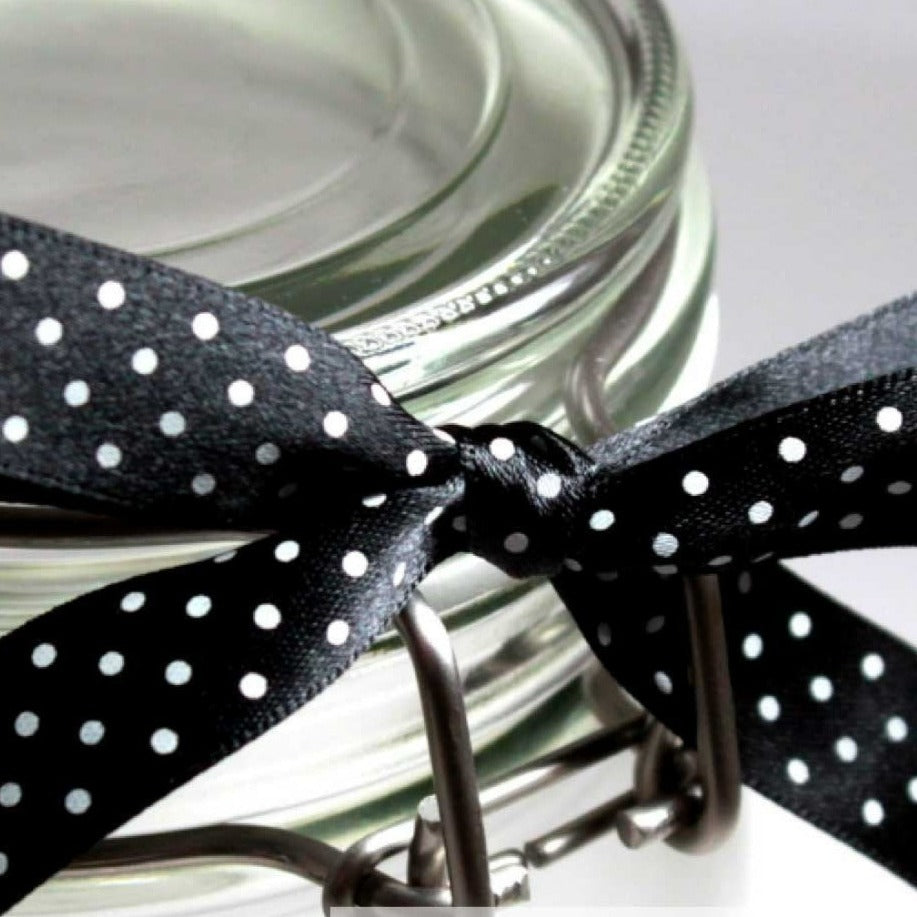 Berisfords Micro Dot Ribbon in Black | 25m rolls — jaycotts.co.uk ...