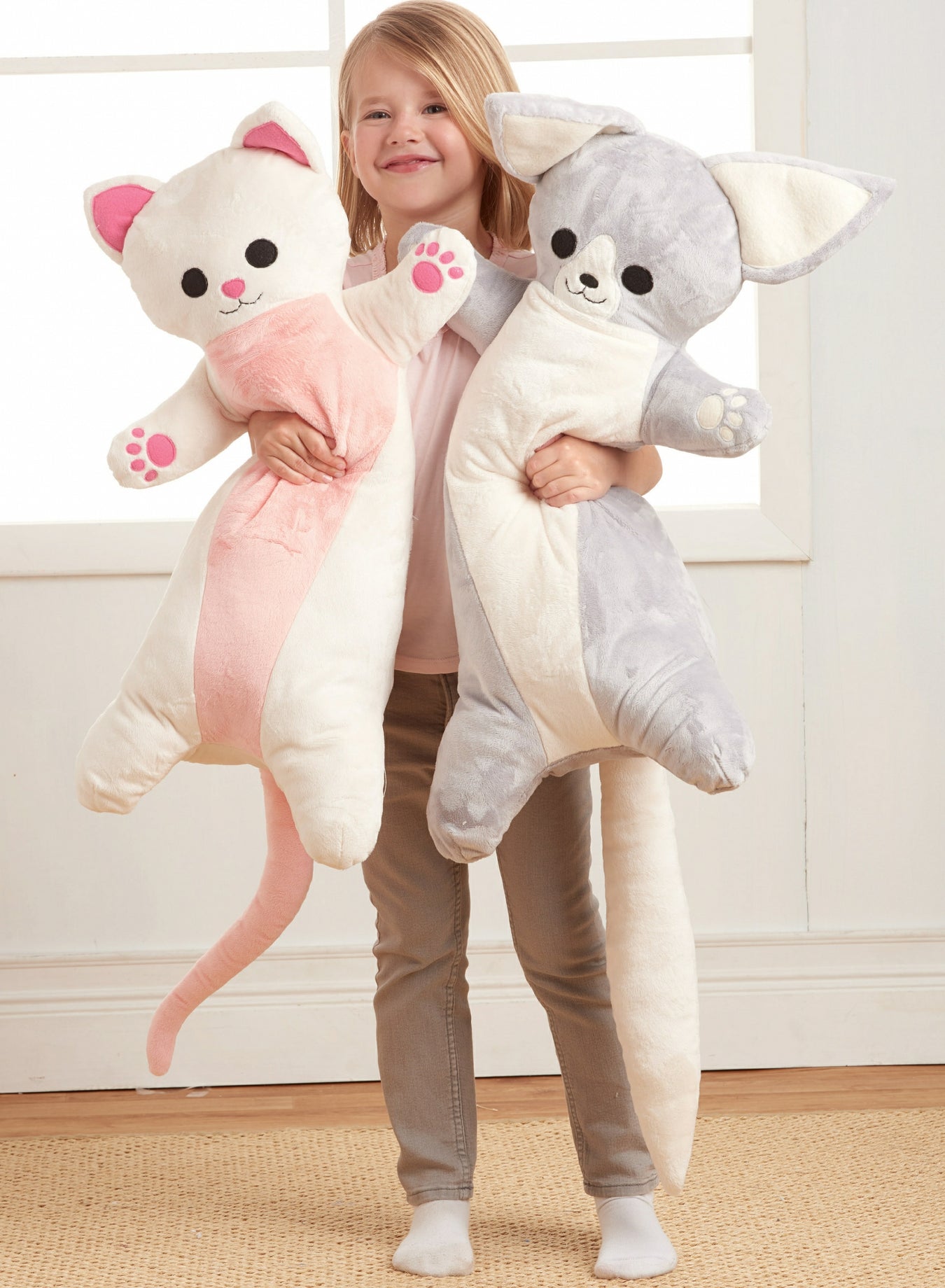 Sewing patterns for toys and for dolls clothes available from Jaycotts
