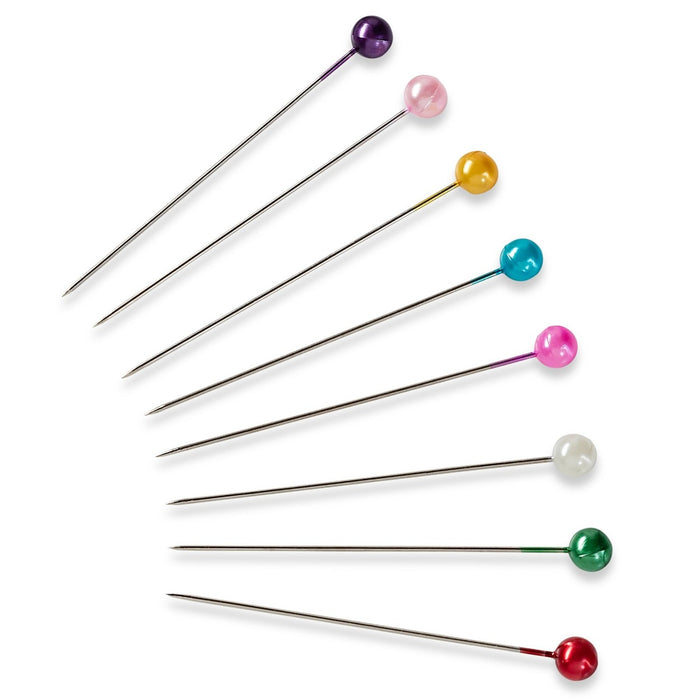 Attractively coloured Prym Pearl Headed Pins, Jaycotts Sewing Supplies