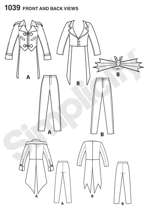 Simplicity Pattern 1039 Men's Cosplay Costumes from Jaycotts Sewing Supplies