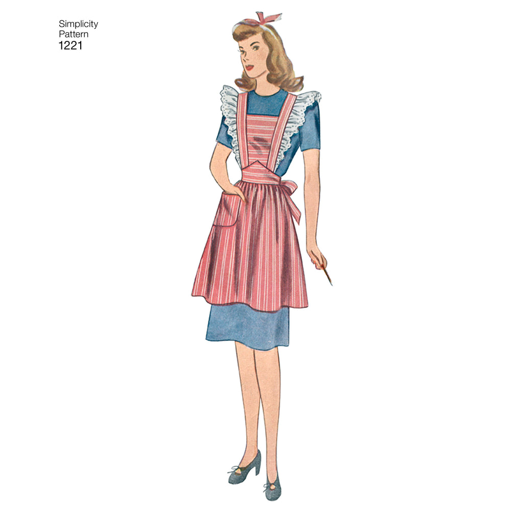 Simplicity Pattern 1221 Vintage 40's Aprons from Jaycotts Sewing Supplies