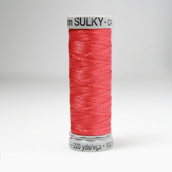 Sulky Rayon 40 Embroidery Thread 1317 Red Orange from Jaycotts Sewing Supplies