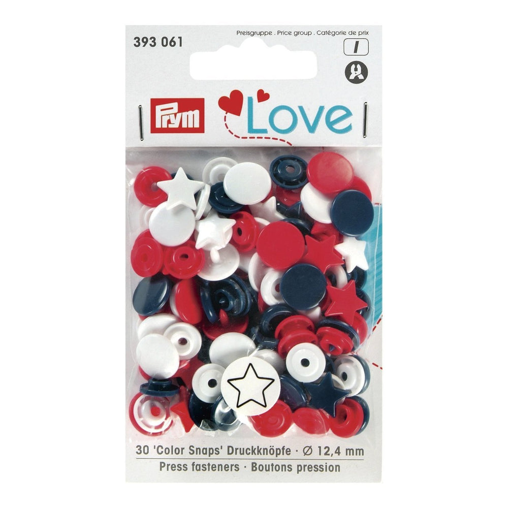 Prym Colour Snaps - Stars Packs of 30 from Jaycotts Sewing Supplies