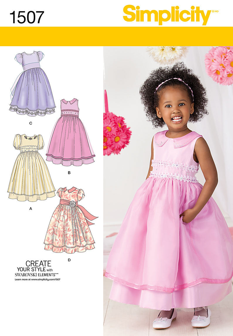 Simplicity Pattern 1507 Toddlers' & Child's dress from Jaycotts Sewing Supplies