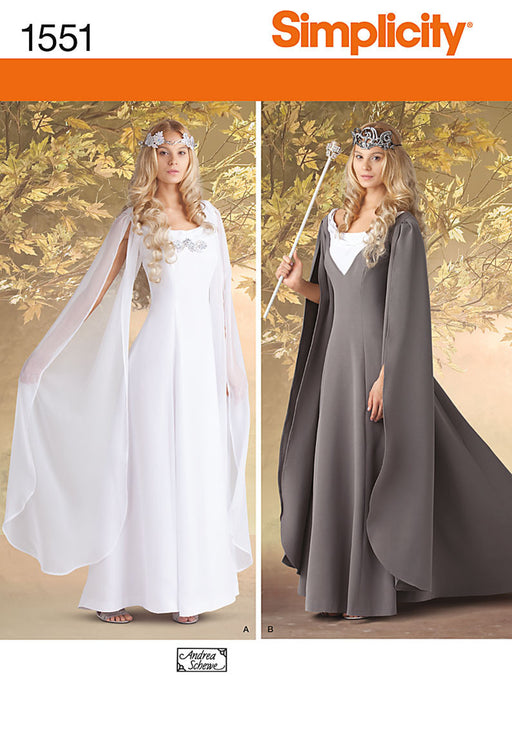 Simplicity Pattern 1551 Medieval - mythical theme costume gown from Jaycotts Sewing Supplies