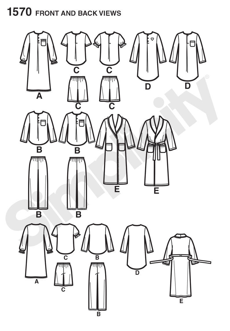 Simplicity Pattern 1570 Child's, girls' and boys' pants, shorts, from Jaycotts Sewing Supplies