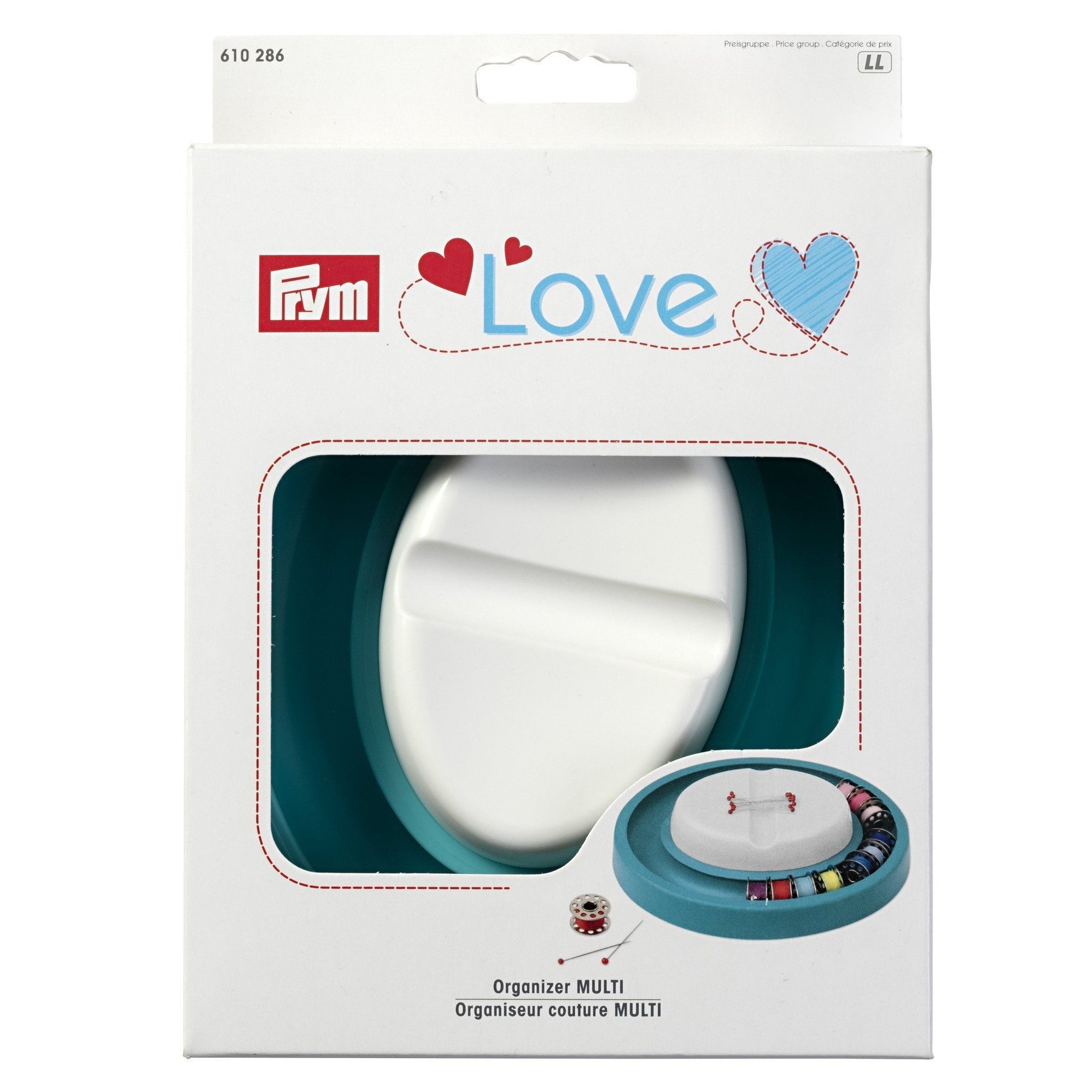 Prym Bobbin Box With Metal Sewing Machine Bobbins 3cm X 7cm X 9cm