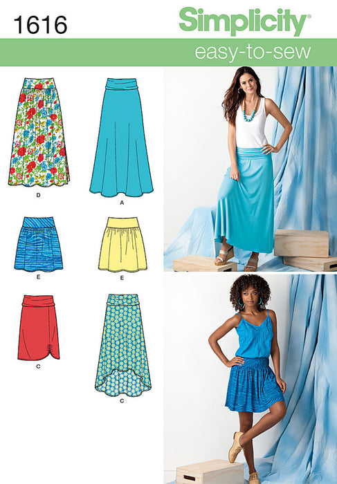 Simplicity Pattern 1616 Misses' knit or woven skirts from Jaycotts Sewing Supplies