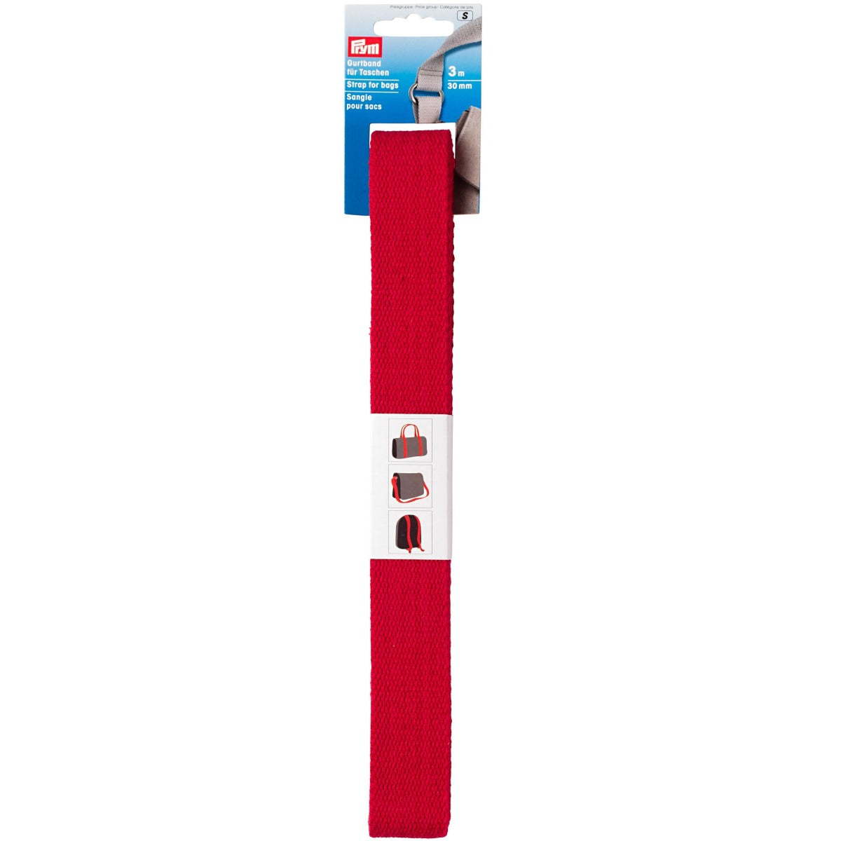 Prym Strapping / webbing for bags - 3m | Red from Jaycotts Sewing Supplies