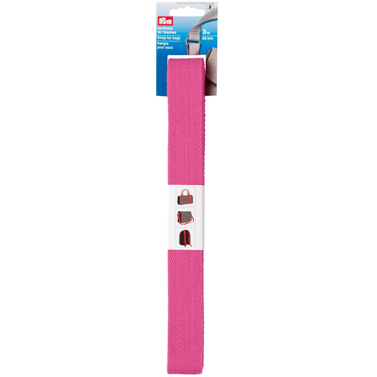 Prym Strapping / webbing for bags - 3m | Pink from Jaycotts Sewing Supplies