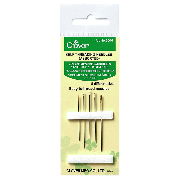 Clover Self Threading Hand sewing needles from Jaycotts Sewing Supplies