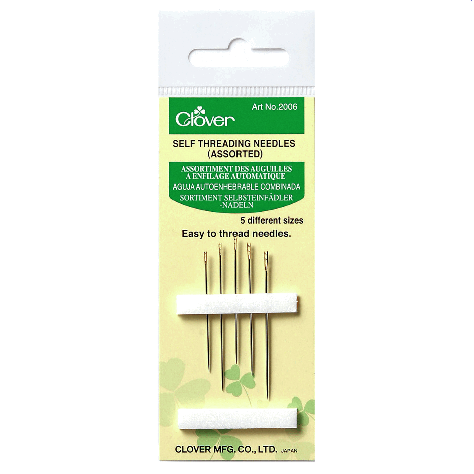 Clover Self Threading Hand sewing needles from Jaycotts Sewing Supplies