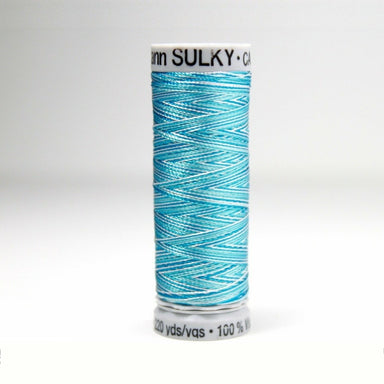 Sulky Rayon 40 Embroidery Thread 2105 Vari-Teal Blues from Jaycotts Sewing Supplies