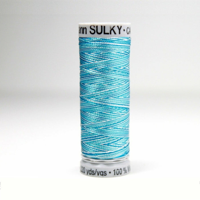 Sulky Rayon 40 Embroidery Thread 2105 Vari-Teal Blues from Jaycotts Sewing Supplies