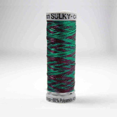 Sulky Metallic Embroidery Thread 7022 Jade / Purple from Jaycotts Sewing Supplies