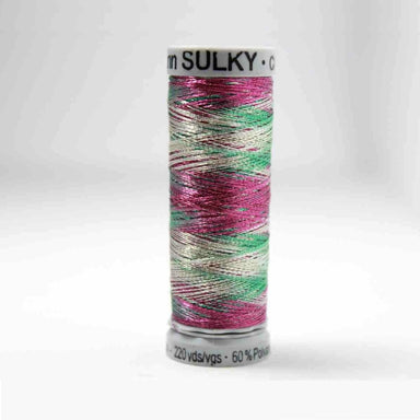 Sulky Metallic Embroidery Thread 7029 Silver / Rose / Jade from Jaycotts Sewing Supplies