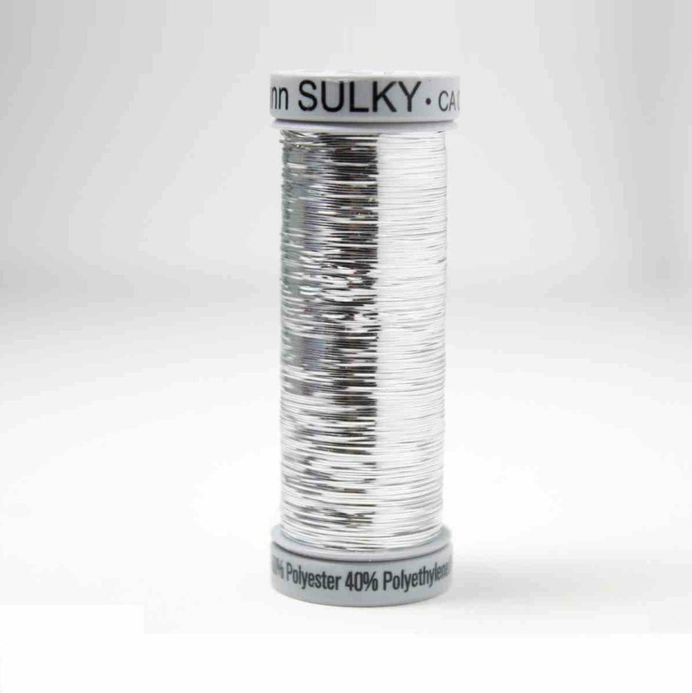 Sulky Sliver Metallic Embroidery Thread 8001 Silver from Jaycotts Sewing Supplies