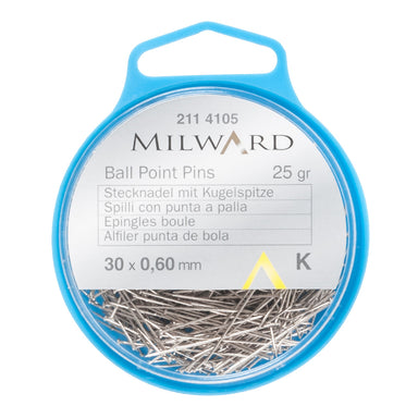Millward Ballpoint Pins 250 pack from Jaycotts Sewing Supplies
