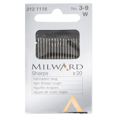 Milward Sharps Hand sewing needles from Jaycotts Sewing Supplies