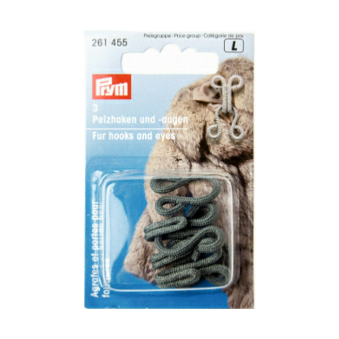 Prym SET OF 3 Fur Hooks and Eyes (Faux Fur) from Jaycotts Sewing Supplies