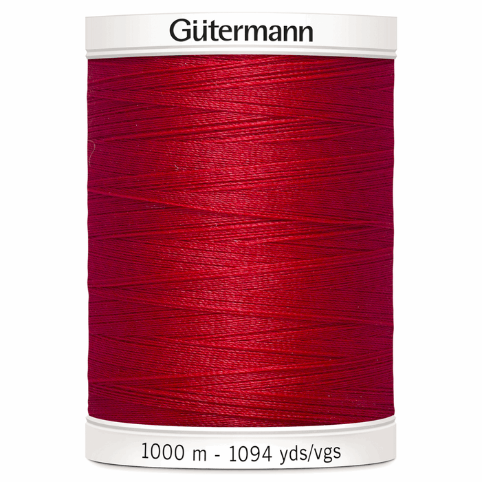 1000m size Gutermann Sew-All Polyester Sewing Thread 156 Red Jaycotts Sewing Supplies