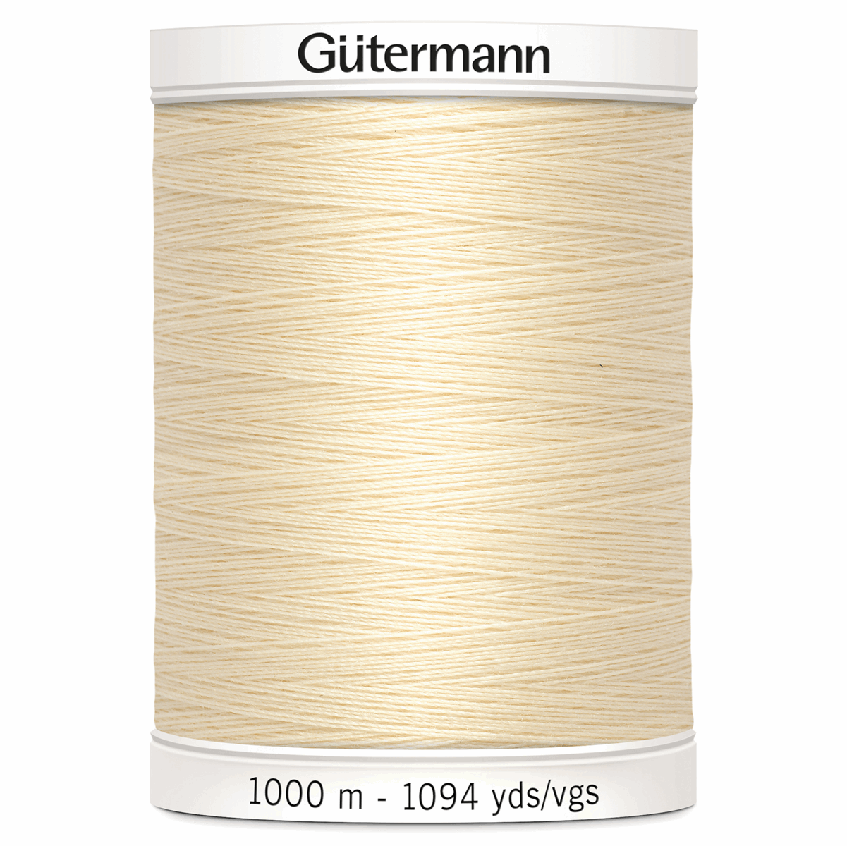 1000m size Gutermann Sew All Polyester Sewing Thread, 414 Cream from Jaycotts Sewing Supplies
