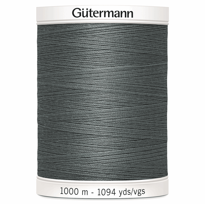 1000m size Gutermann Sew-All Polyester Sewing Thread 701 Grey from Jaycotts Sewing Supplies