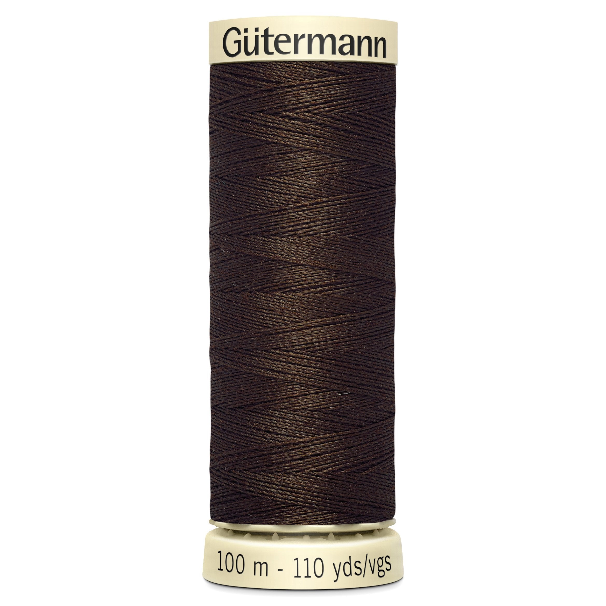 Gutermann Sew All Thread colour 406 Dark Brown from Jaycotts Sewing Supplies