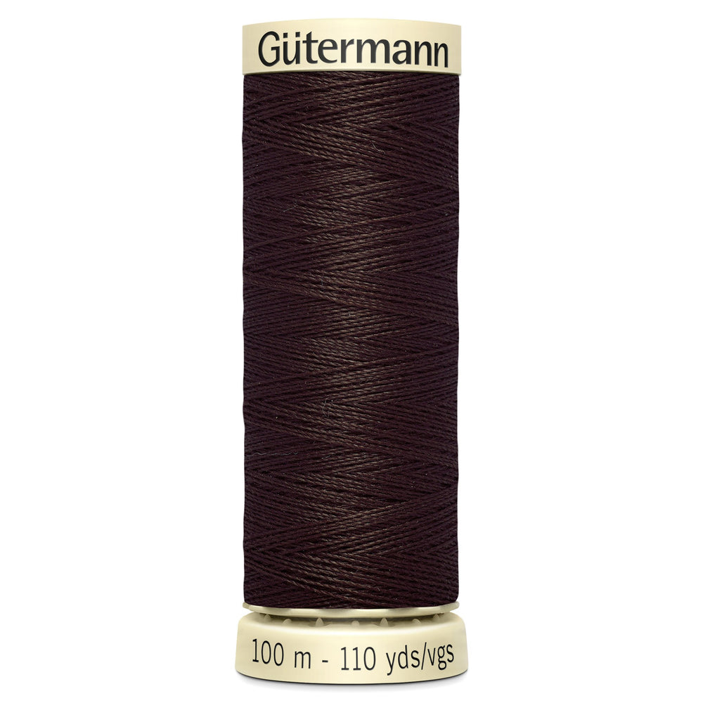 Gutermann Sew All Thread colour 696 Dark Brown from Jaycotts Sewing Supplies