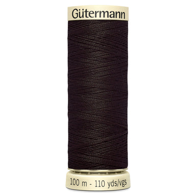 Gutermann Sew All Thread colour 697 Very Dark Brown from Jaycotts Sewing Supplies