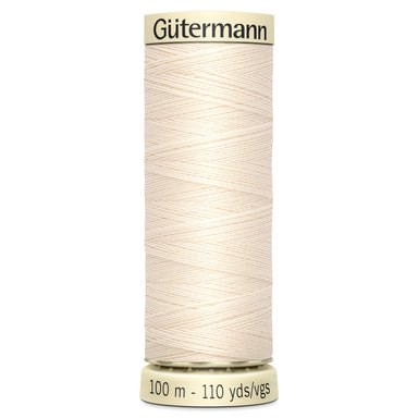 Gutermann Sew All Polyester Sewing Thread, 802 Ecru from Jaycotts Sewing Supplies