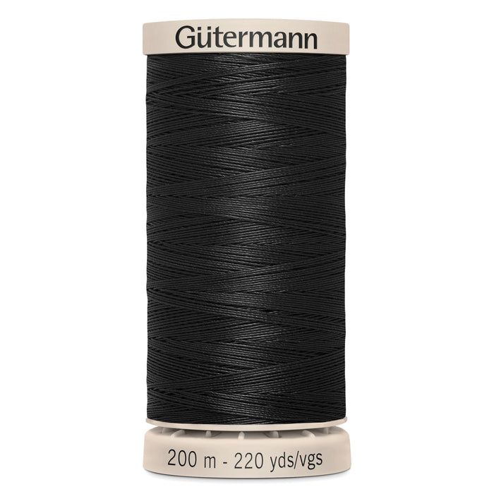 Gutermann Hand Quilting Cotton - 5201 Black from Jaycotts Sewing Supplies