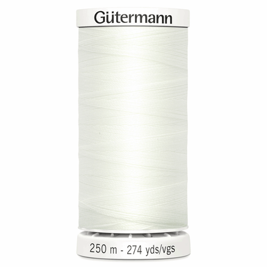250m size Gutermann Sew All Polyester Sewing Thread, 111 Off White from Jaycotts 