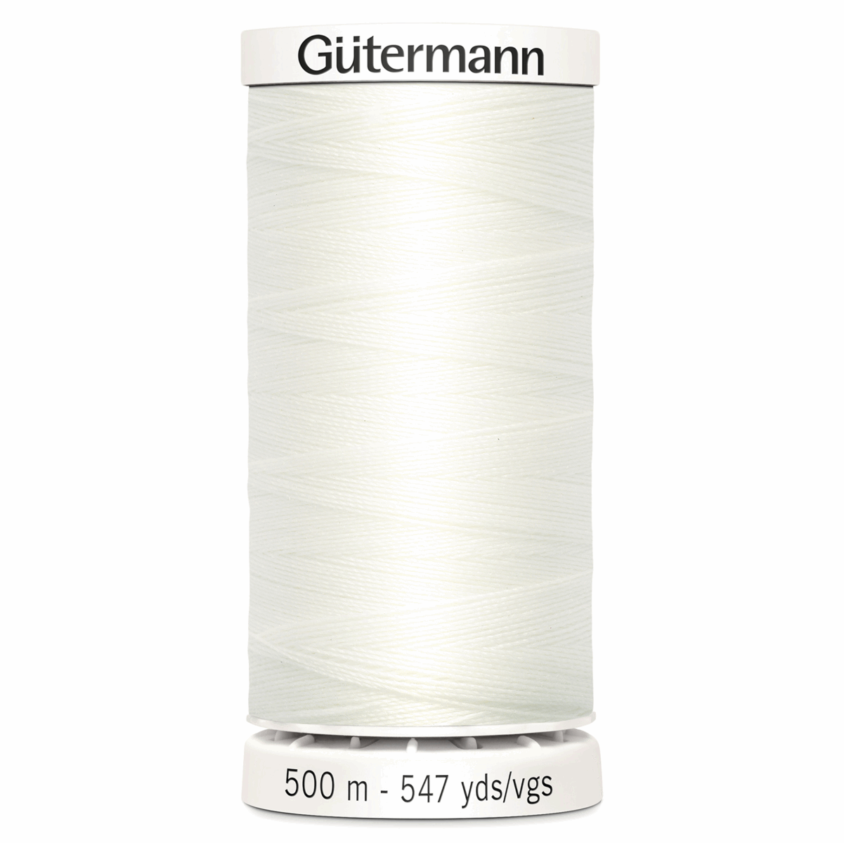 500m size of Gutermann Sew All Polyester Sewing Thread, 111 Off White from Jaycotts 