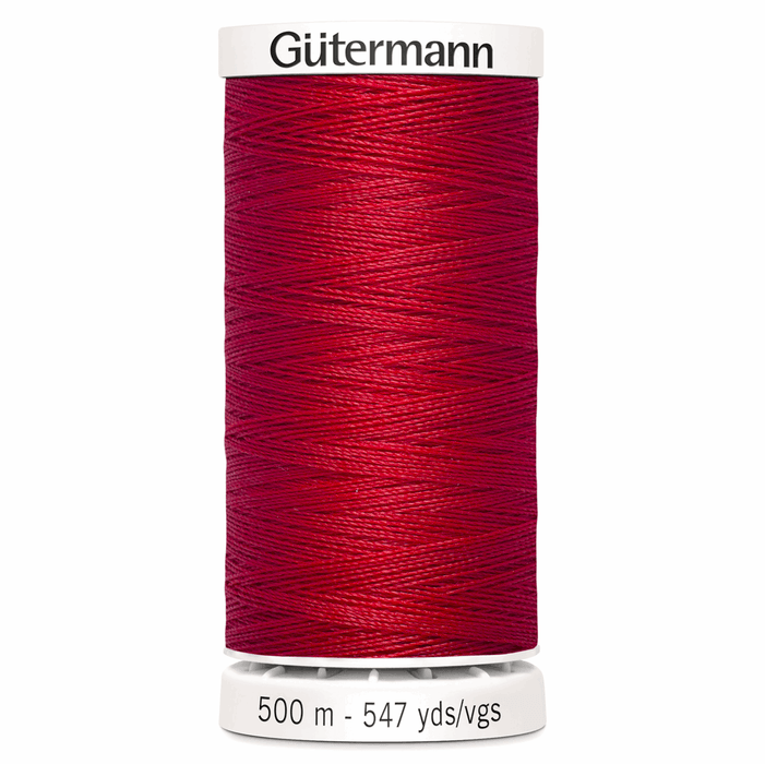 500m size Gutermann Sew-All Polyester Sewing Thread 156 Red Jaycotts Sewing Supplies