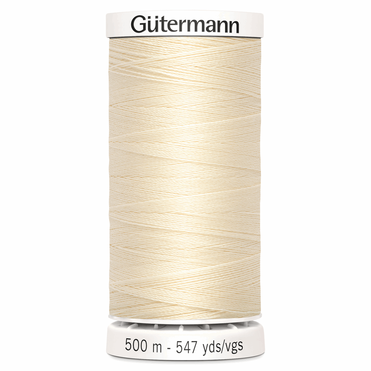 500m Gutermann Sew All Polyester Sewing Thread, 414 Cream from Jaycotts Sewing Supplies