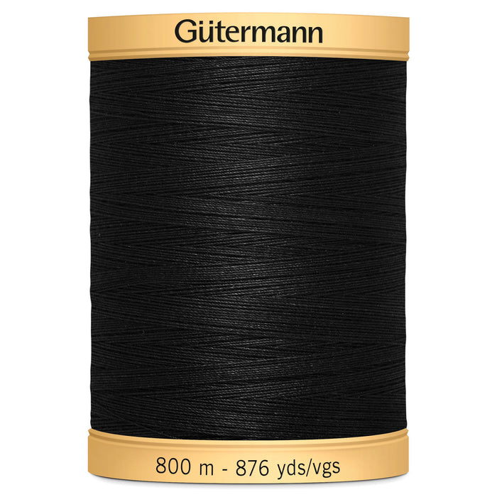Gutermann Natural Cotton - 5201 Black from Jaycotts Sewing Supplies
