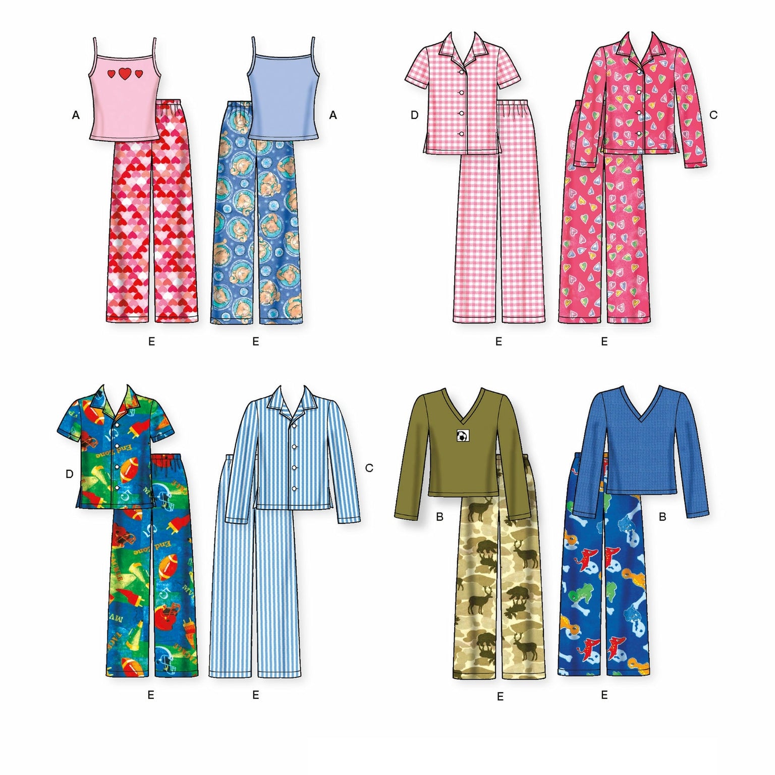 Assembly Line Pyjama Pattern Sewing Patterns | Sleepwear | Pyjamas | Gowns / Robes — jaycotts.co.uk ...